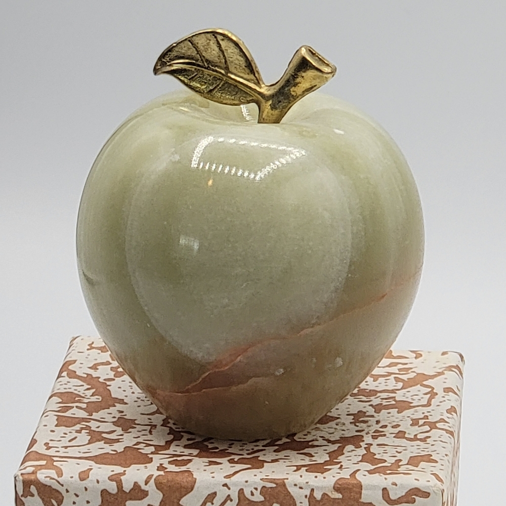Natural Green Onyx Apple Decor Teacher Gift